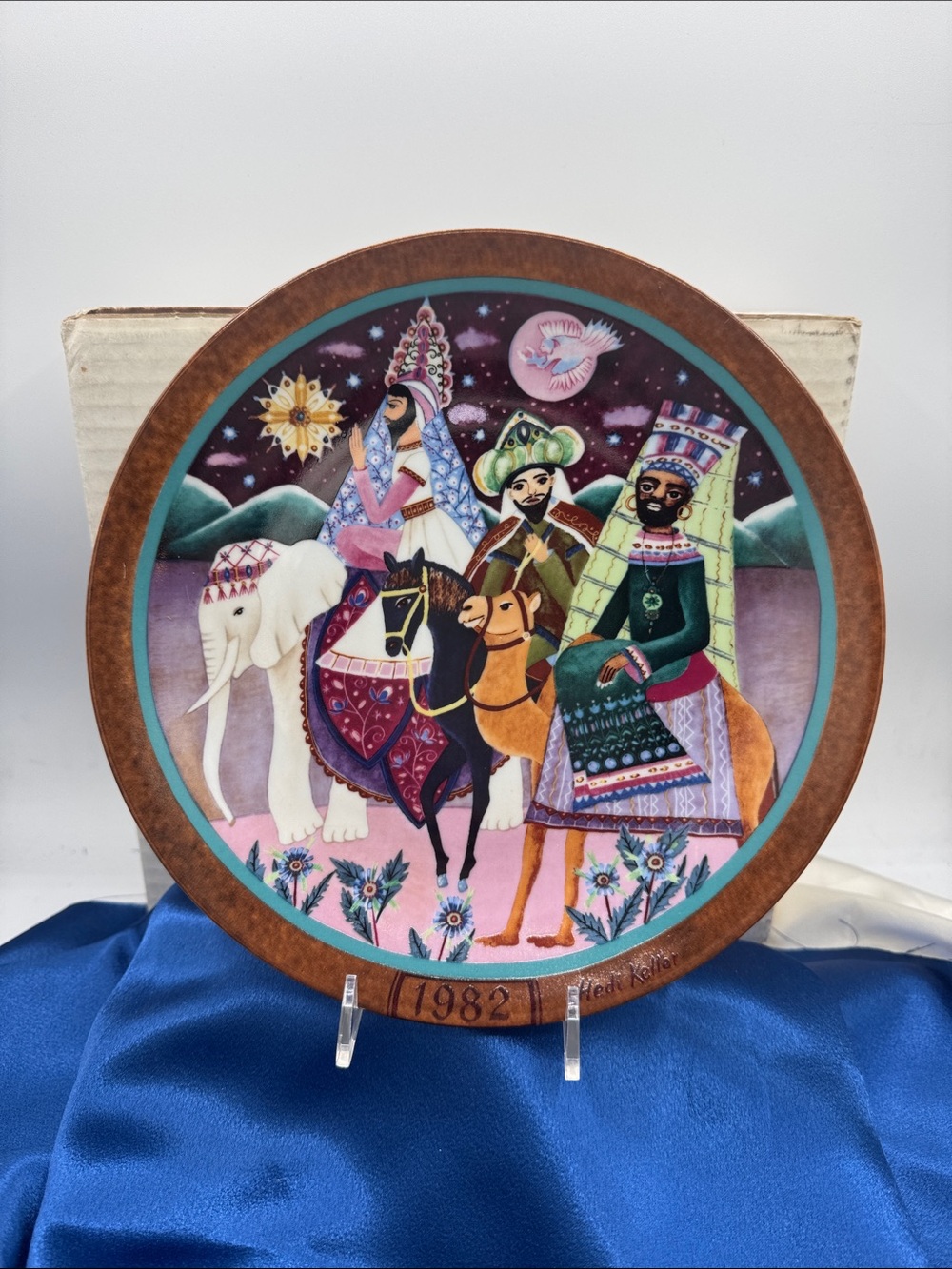 1982 Hedi Keller "Following the Star" collector plate by Königszelt Bavaria